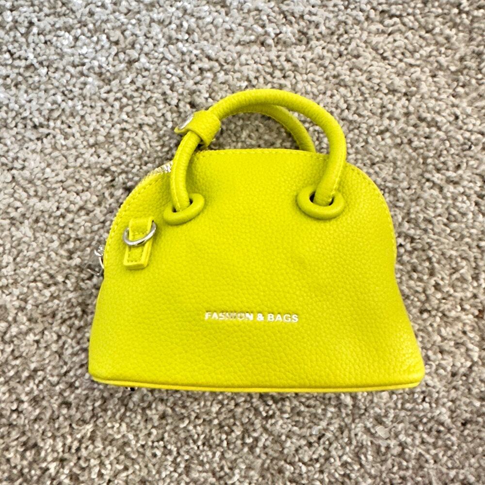 Micro Mini Yellow Green Lime Purse Canvas NEW